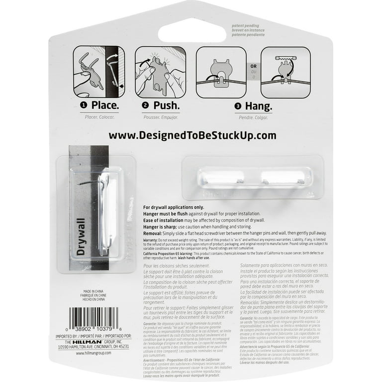 High And Mighty Tool Free Picture Hanger, Silver