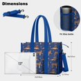 thumbnail image 5 of Teacher Tote Bag,Cute Boxe Teacher Utility Tote Bag,Large Work Tote Bags for Women with Multiple Pockets,Top Zipper Closure,13.8x10.6x6.7 Inch, 5 of 5