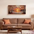 thumbnail image 5 of TOARTi Birch Tree Framed Canvas Wall Art Forest Lake Sunset Landscape Painting Natural Autumn Scenery Decor for Living Room Bedroom Office 20x40 Inch, 5 of 10