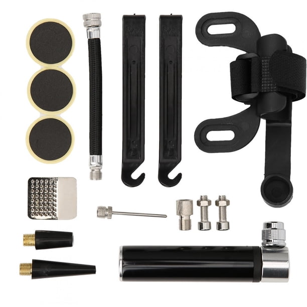 Reparación de neumáticos de bicicleta kit de reparación de neumáticos de bicicleta negro/plata Accesorio resistente y duradero cómodo de usar para bicicletas de montaña de Fugacal Otros