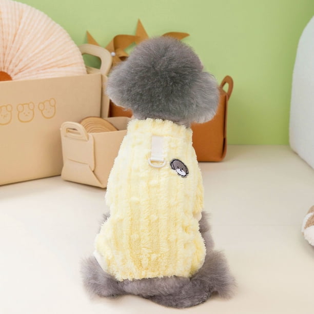 Ropa para mascotas Ropa para perros Otoño e invierno Ropa para mascotas Teddy Cat con anilla para tirar Bola de pelo Polar de cuatro patas