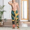 thumbnail image 4 of Mens Pajama Pants Bottoms with Pockets - Cat Hiding In Potted Plants Comfy Mens Pj Pants, Soft Men Lounge Pants, 4 of 5