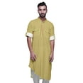 thumbnail image 5 of Atasi Asymmetric Style Rayon Mens Kurta Printed Long Casual Kurta Shirt, 5 of 6