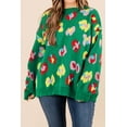 thumbnail image 1 of FOLUNSI Plus Size Green Sweater: Style Statement for Elegant You!, 1 of 8