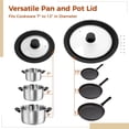 thumbnail image 7 of Universal Pan Lid for Pots Pans and Skillets, 2 Pack Pan Cover fit 7", 8", 9" & 10", 11", 12" Diameter Cookware, Silicone Replacement Pan Lid Pot Lids for Frying Pans, Cast Iron, Tempered Glass Lid, 7 of 7