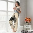 thumbnail image 4 of Uemuo Let The Adventure Begin Pattern Women's Wide Leg Palazzo Lounge Pants with Pockets Light Weight Loose Comfy Casual Pajama Pants-X-Large, 4 of 9