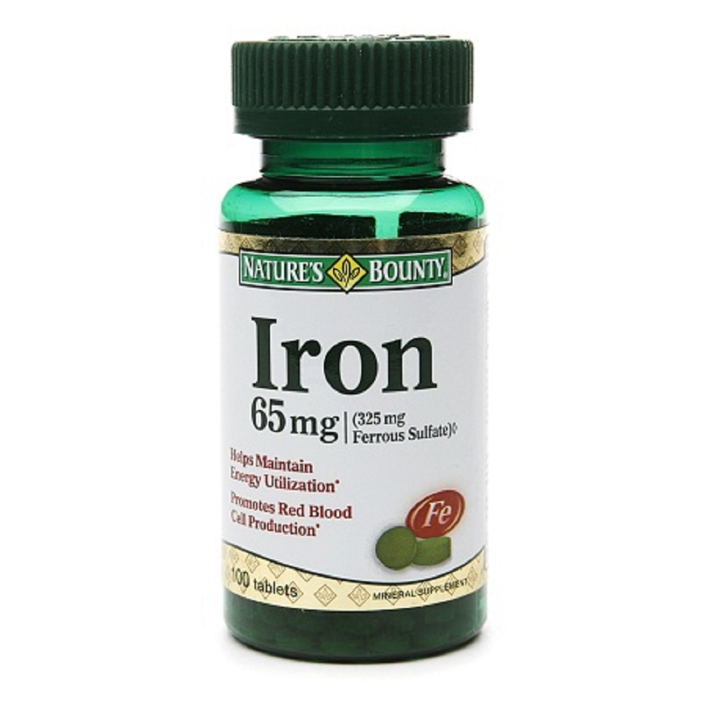 Nature's Bounty Iron Supplement 65 mg Strength Tablet 100 per
