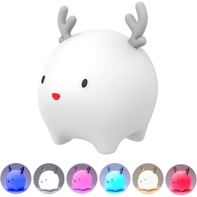 Luces nocturnas para niños, lindas luces nocturnas recargables para bebés, lámparas de respiración para dormir para niños para regalo de guardería JAMW Sencillez