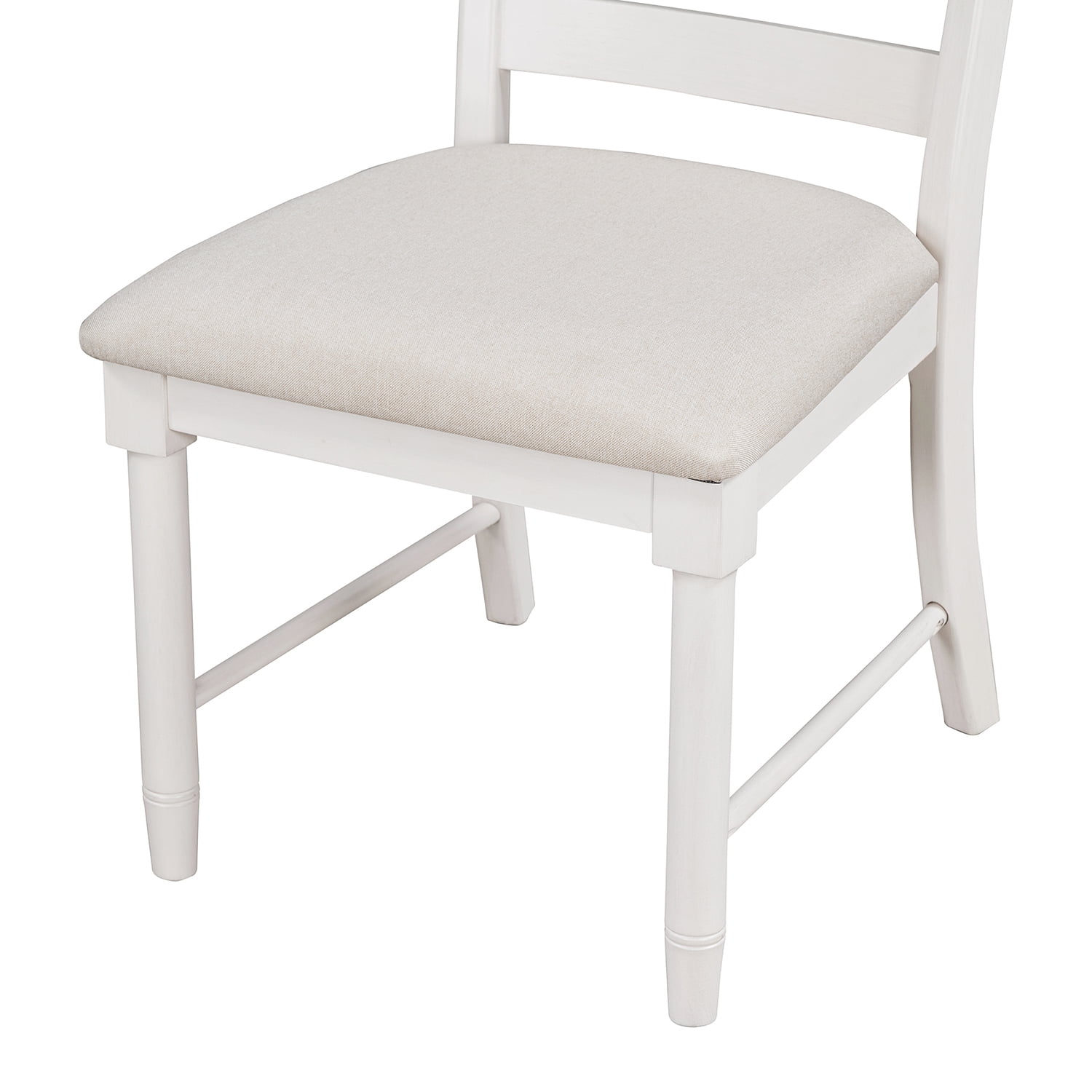 Kadyn 5-Piece Dining Table Set, Dining Table Set for 4, Extendable Dining Table and 4 Upholstered Dining Chairs, Antique White Kadyn 5-Piece Dining Table Set, Dining Table Set for 4, Extendable Dining Table and 4 Upholstered Dining Chairs, Antique White