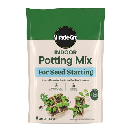 Miracle-Gro Indoor Potting Mix for Seed Starting, Excellent for Cuttings, 8 qt.