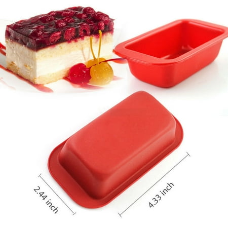 Round Bread Mold iClover Food-Grade Silicone Rectangle Bread Cake Baking Mold Non-Stick Bakeware Perfect for Bread,Chocolate, Cake, Ice Cream Microwave Dishwasher safe for Birthday Valentine's Day Gift ()
