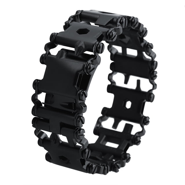 Pulsera multifuncional, pulsera de herramientas de acero inoxidable multifuncional 29 en 1 Pulsera de acero inoxidable multifuncional construida para durar