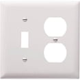 thumbnail image 1 of TP18WCC12 1 Toggle Opening & 1 Duplex Outlet Opening Nylon Wall Plate, White, 1 of 1