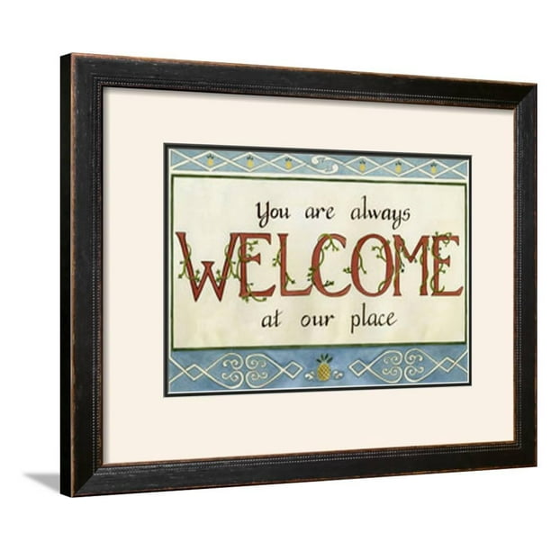Welcome Framed Art Print Wall Art By Tara Friel 23x19 Walmart Com Walmart Com