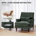 thumbnail image 5 of DREAMSIDEA Upholstered Accent Chair for Living Room with Flared Arms, Nailhead Trim, Solid Wood Legs, 400 lbs-Chenille Green, 5 of 6
