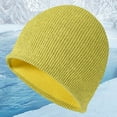 thumbnail image 2 of AWZXDE Soft Knitted Winter Hat for Women Warm Loose Hat with Ear Cover for Casual Outdoor Fashion Yellow,One Size, 2 of 9