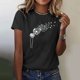 thumbnail image 5 of Fiudx Ropa de Mujer Blusa de Manga Corta con Estampado de Moda para Mujer, Divertida Camiseta con Cuello Redondo, 5 of 5