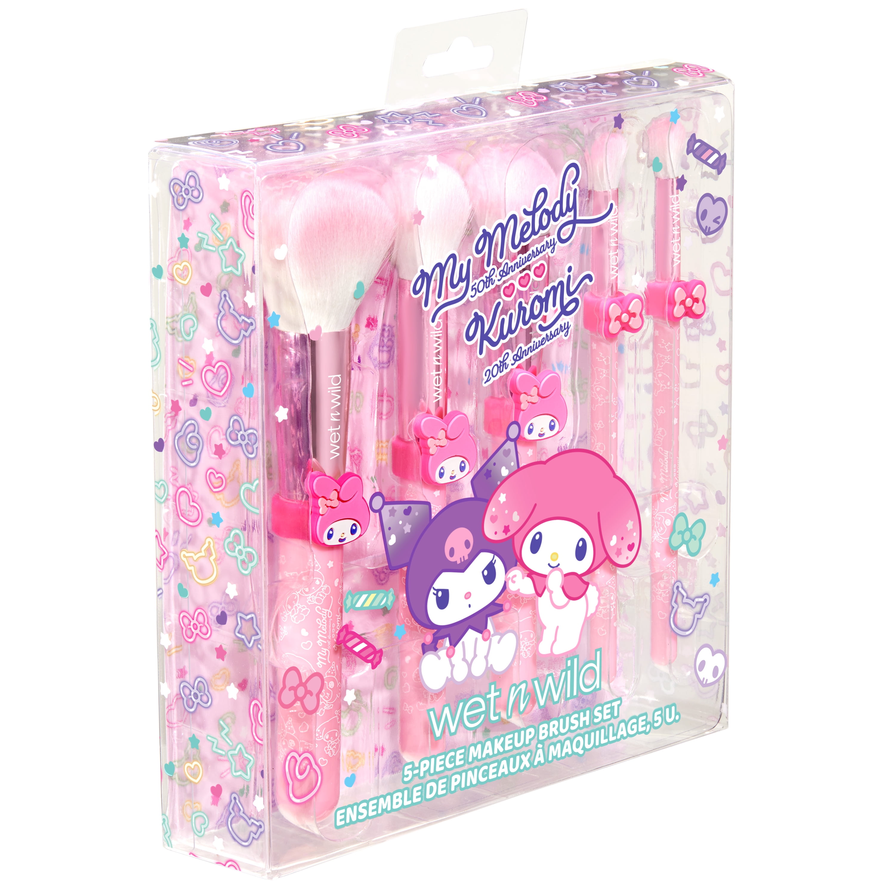 miiコスメセット！ Wet n Wild x My Melody & Kuromi, Anniversary 5-Piece Makeup Brush