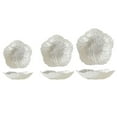 thumbnail image 1 of Juego de 3 fruteros de cristal decorativos en forma de flor (grande, mediano y pequeño), plato antideslizante for dulces, 1 of 4