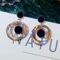 thumbnail image 2 of Temperament Fashion Multilayer Flash  Metal Star Circle Stud Earrings, 2 of 6