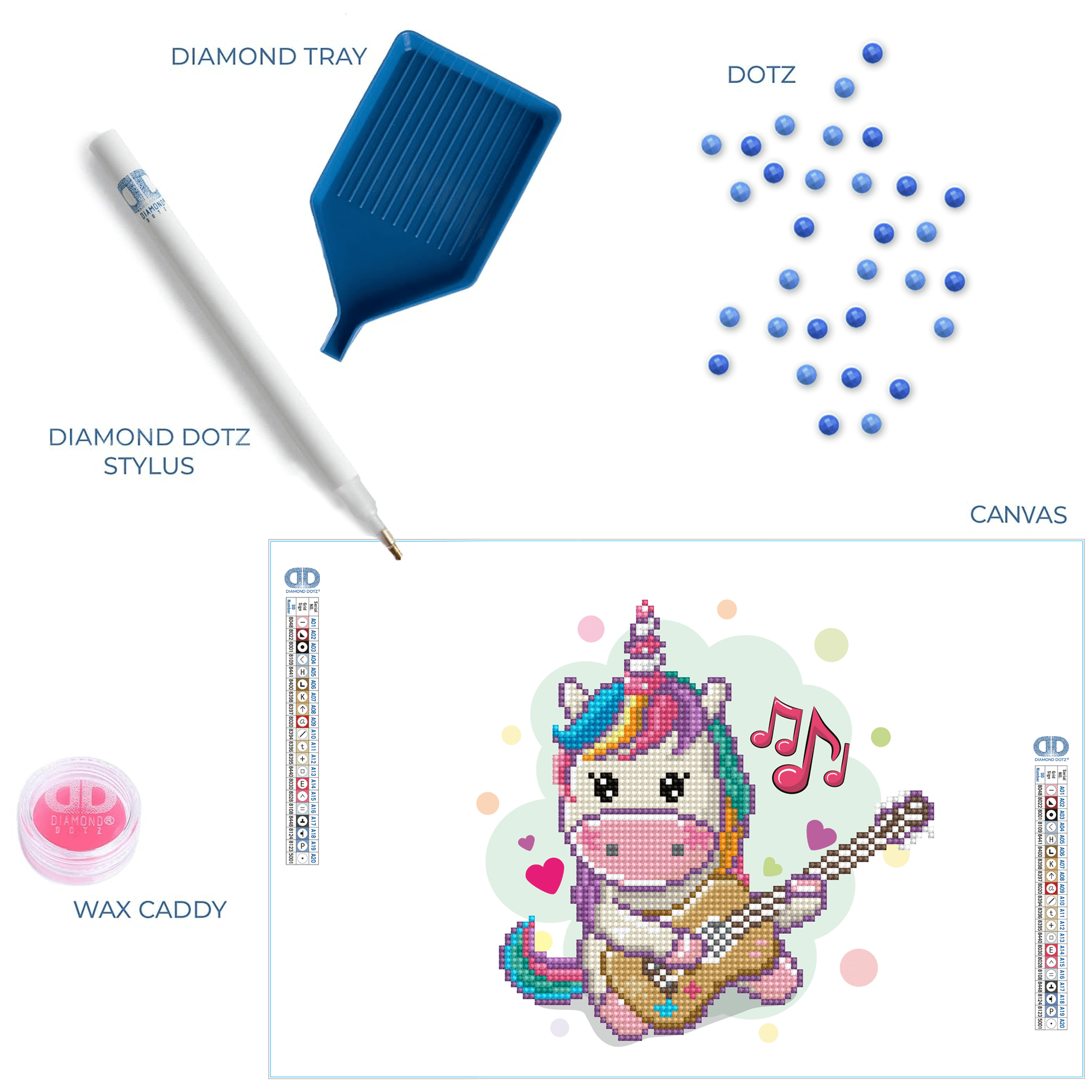 Diamond Dotz Music Fills My Heart Unicorn Diamond Painting Kits for Adults - Diamond Art Kits a Relaxing Creative Craft Kit with Dotz Gems   9"x9"