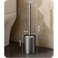thumbnail image 5 of Toilet brush, Polypropylene inner bucket, White brush, BPA free, Metallic. Measures 9 x 9 x 35 cm, 5 of 5