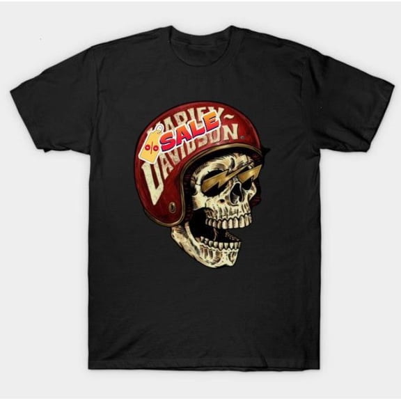 Vintage Skull Helmet T-Shirt, Retro Motorcycle Style Halloween Tee