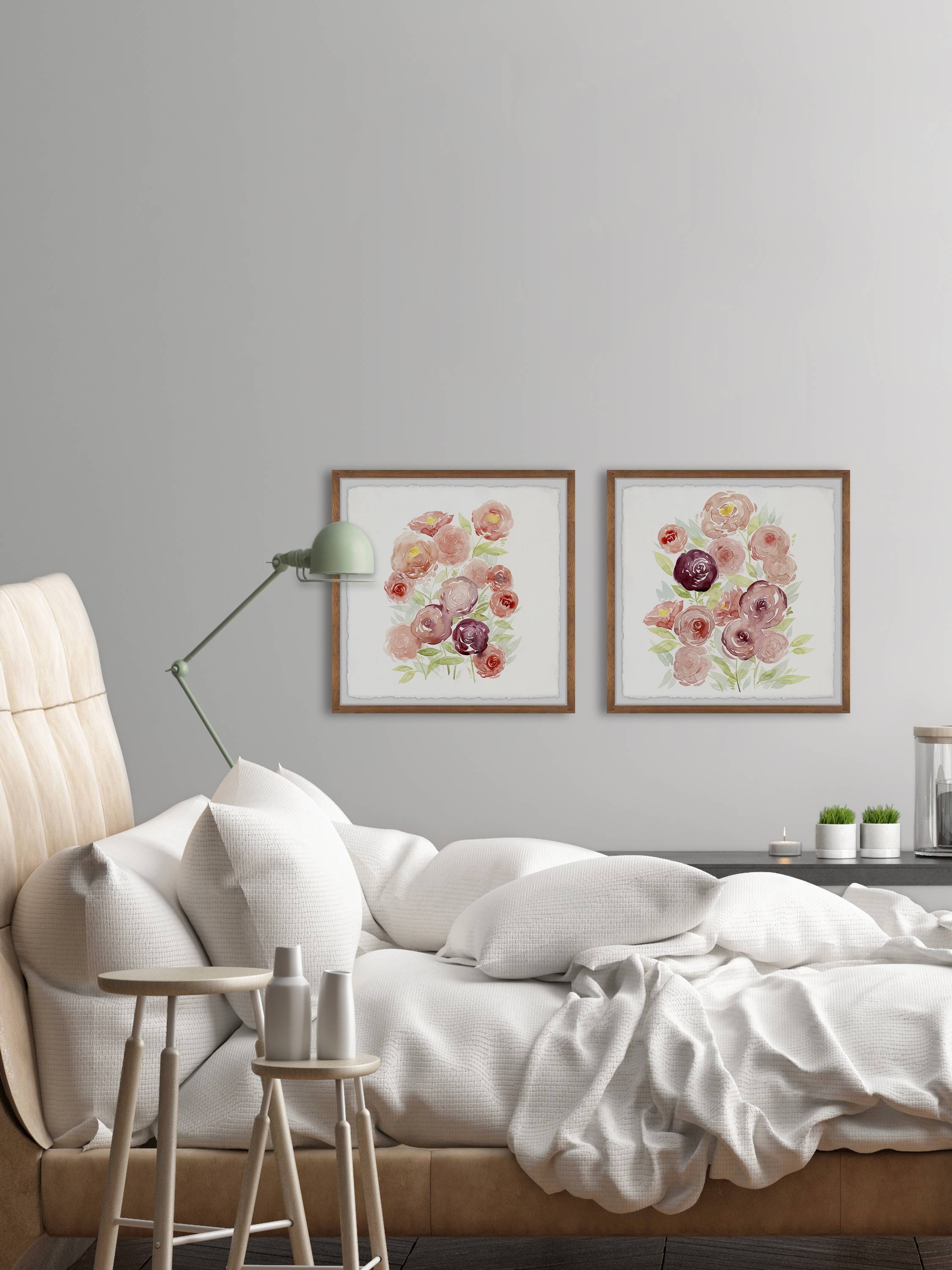Marmont Hill Rosen Garden Iii Diptych, Art Prints, 24.00" x 1.50"