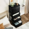 thumbnail image 2 of GUNAITO 5 Drawer Dresser for Bedroom Tall Narrow Chest of Drawers Fabric Storage Dresser for Adults,Black, 2 of 10
