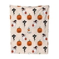 thumbnail image 2 of Halloween Blanket 50x60in Flannel Throw for Sofa Couch Bed, Soft Cozy Fleece Plush Blanket with Ghost Pumpkin Skull Print, Halloween Decorations Gift by OVFUIZ, 2 of 6