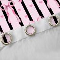 thumbnail image 4 of Manfei Cute Coquette Bow Blackout Curtains Set of 2 (38x54 Each),Black Geometric Stripes Living Room Curtains, 4 of 6