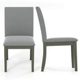 thumbnail image 1 of Costway Upholstered Dining Chairs Set of 2 with Rubber Wood Legs Padded Seat & High Back, 1 of 10