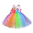 thumbnail image 5 of Vestido de tul con tutú de caramelo de arcoíris para niñas, disfraz de piruleta de Candyland para fiesta de cumpleaños, vestido de princesa de tul, ropa de fiesta de carnaval para niños, 5 of 5