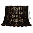 thumbnail image 2 of Chocolate Lab Hunting Dog Lover Quote Heart Of, Festive Holiday Scene, Warm Flannel Blanket for Cabin and Lodge, Animal Lovers Christmas Gift, Festive Home Decor, 2 of 9