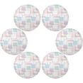 thumbnail image 3 of GZHJMY Pastel Square Washable Non-Slip Round Placemat Heat Resistant Greaseproof 15.4-in Table Mat for Dinner Party BBQ(1 PCS), 3 of 6