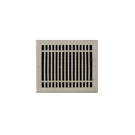

Signature Hardware 916629-8-10 Contemporary Brass Wall Register - Nickel