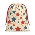 thumbnail image 3 of Super Soft Fabric Gift Bag Contraction Free Bag Mouth Pull Rope Design Red Ribbon Mouth For The Festival Independence Day Theme Elements Star (1) Medium, 3 of 8