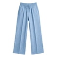 thumbnail image 4 of NIEWTR Girls Fleece Athletic Sweatpants Kids Active Jogger Pants Running Jogging Pants with Pockets Drawstring 2T 3T 4T 5T 6T 7T 8T 9T Children(A-Light Blue,7-8 Years), 4 of 4