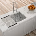 thumbnail image 4 of 17 Inch Undermount Sink - 17"x19"x10" 16 Gauge Single Bowl Kitchen Sink 10 Inch Deep Bar/Prep Sink Basin, 4 of 10