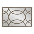 thumbnail image 3 of Kate and Laurel Tolland Traditional Decorative Wood Wall Mirror, 24 x 36, Rustic Brown, Farmhouse Solid Wood Accent Mirror with Intricate Symmetrical Fretwork, 3 of 8