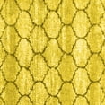 thumbnail image 1 of Ahgly Company Machine Washable Indoor Square Trellis Yellow Modern Area Rugs, 4' Square, 1 of 4