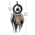 thumbnail image 3 of Ethnic Natural Stone Bells Dreamcatchers Wall Art Handmade Feathered Tassels Wall Ornament Car Hangers Decors, 3 of 9