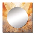 thumbnail image 2 of Designart "Modern Devotion to Jesus II" Christianism Yellow Large Square Mirror - Square Bedroom Mirror Printed Wall Decor - Traditional Square Printed Wall Mirror Art, 2 of 5