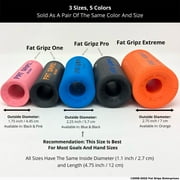 Fat Gripz One -The Simple Proven Way to Get Big Biceps & Forearms Fast Black (1.75 Inch Outer Diameter)