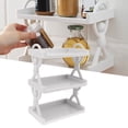thumbnail image 4 of Wall Storage Rack, Simple Style Strong Bearing Capacity Space Saving Drain Hole Multipurpose Wall Mounted Shelf  for Kitchen White,Gray, 4 of 8