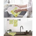 thumbnail image 5 of Farmhouse Daisy Kitchen Dish Towels for Drying Dishes Set of 4, Spring Watercolor Yellow White Floral Green Waffle Weave Microfiber Hand Tea Bathroom Towels Quick Dry & Absorbent Towel 12x12, 5 of 7