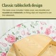 thumbnail image 4 of Fitted Vinyl Tablecloth Round 36"-44" Diameter, Flannel Backing, Elastic Edge, Waterproof Wipeable PVC Table Cover, Red Roses, For Indoor or Outdoor, 4 of 9