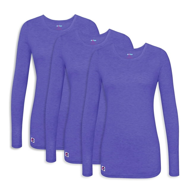 Sivvan Lot de 3 T-Shirts/maillots de Corps à Manches Longues Confort pour Femmes