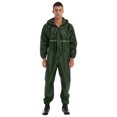thumbnail image 3 of TiaoBug Combinaison Imperméable à Capuche pour Homme une Pièce, Combinaison de Pluie Réfléchissante, Salopette à Fermeture Éclair, Vert Foncé m, 3 of 7