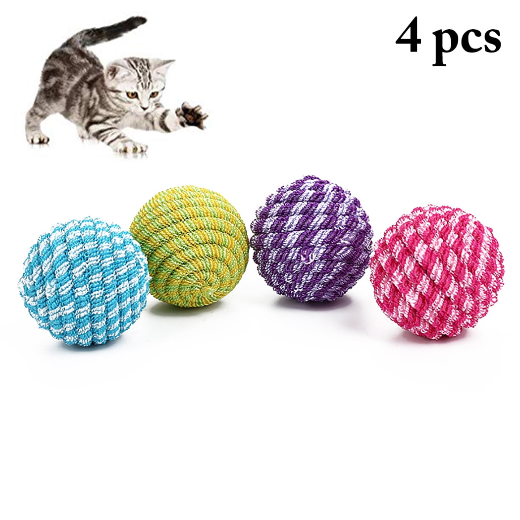 4pcs/pack Ball Cat Toy Rattling Sound Toys Pet Kitten Cat Exercise Toy Balls 